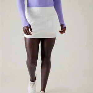 Athleta NWT Run with It 16 Inch Skort in White Size XL